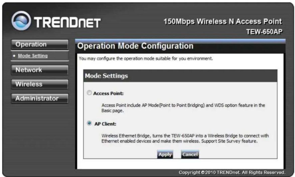 TRENDNET TEW-650AP - Settings Management - 1