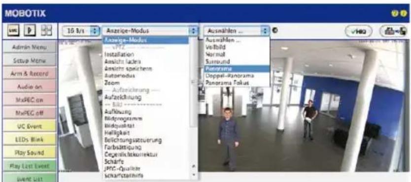 Mobotix Allround M15 - Wall-Mounted: Setting and Correcting the Standard View "Panorama" - 2