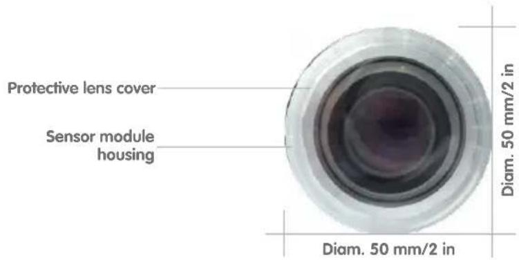 Protective lens cover Sensor module housing Diam. 50 mm/2 in Diam. 50 mm/2 in