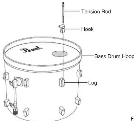 Pearl Sports Decade Maple Studio - Bass Drum Assembly - 2