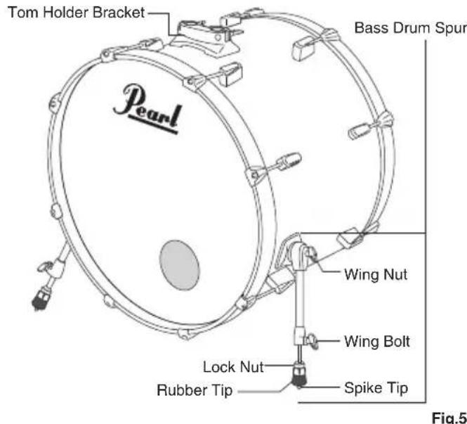 Pearl Sports Decade Maple Satin - Bass Drum Assembly - 4