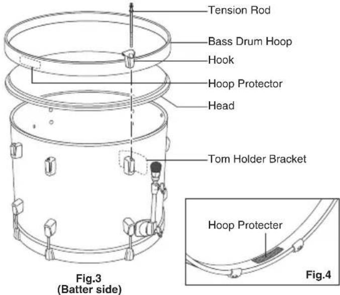 Pearl Sports Decade Maple Stand - Bass Drum Assembly - 3