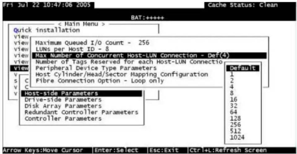 Infortrend EonStor GS 3024 - Maximum Concurrent Host LUN Connection ("Nexus" in SCSI) - 1