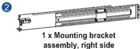 Infortrend EonStor GSa 3025 - Slide rail kit contents - 4