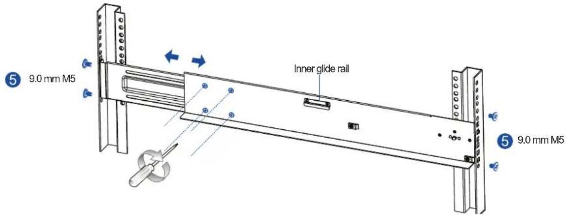 Infortrend EonStor GSa 3025 - Assembling the slide rail kit - 2