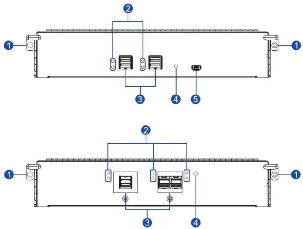 Infortrend EonStor GSa 3025 - Controller module interfaces of the JBOD models - 1
