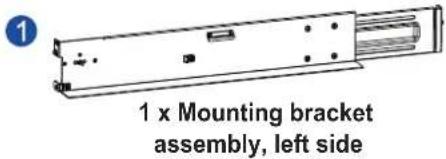 Infortrend EonStor GSa 3025 - Slide rail kit contents - 1