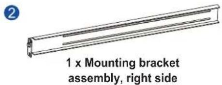 Infortrend EonStor GSa 3025 - Rack ear mount kit contents - 4