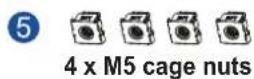 Infortrend EonStor GSa 3025 - Rack ear mount kit contents - 7