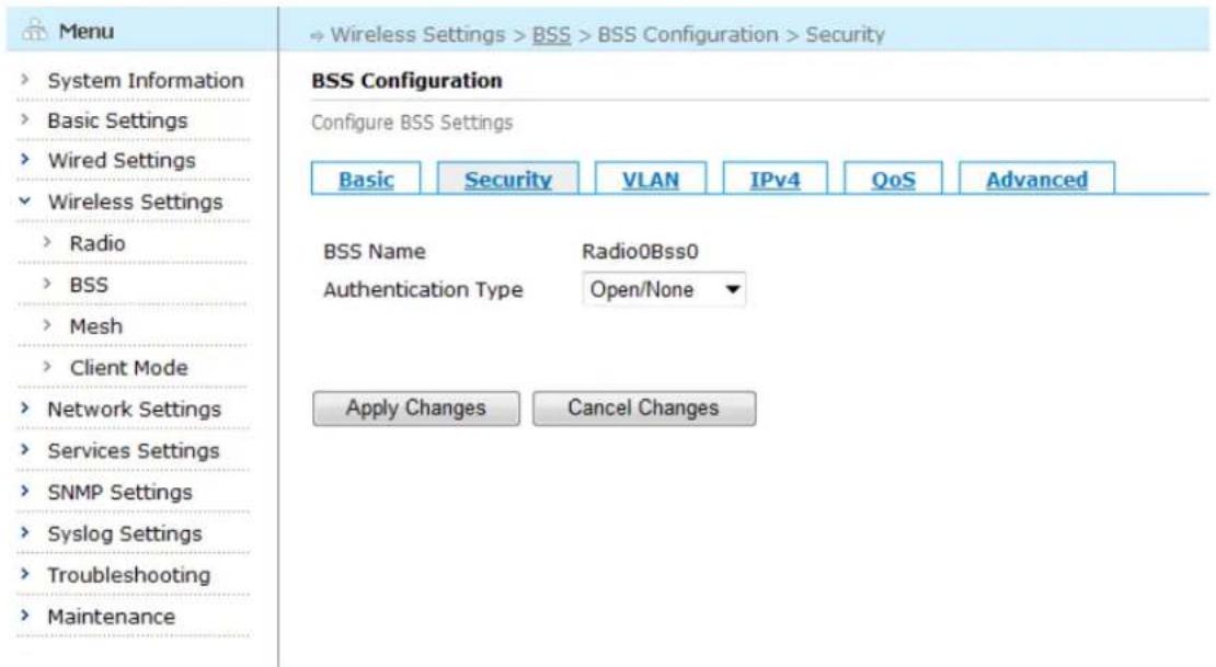 Aruba AirMesh MST200 - Configuring BSS Security - 1