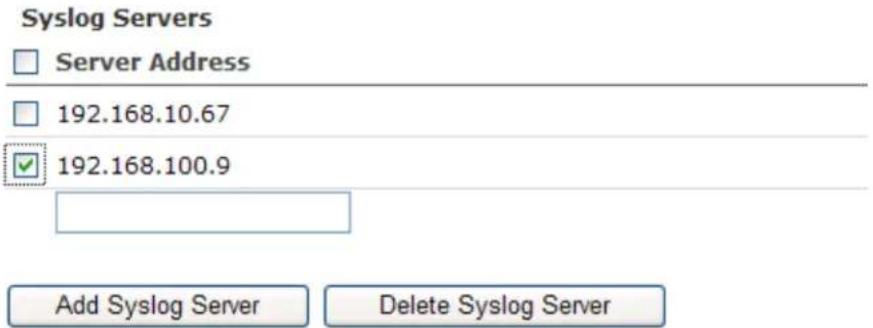Aruba AirMesh MST200 - Deleting a Syslog Server - 1