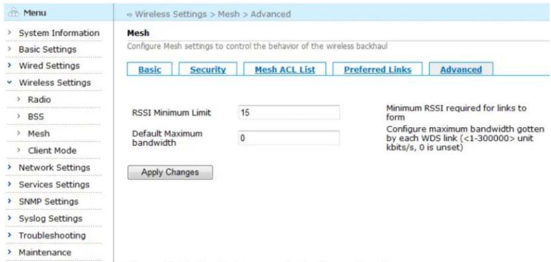 Aruba AirMesh MST200 - Configuring Mesh Advanced Settings - 1