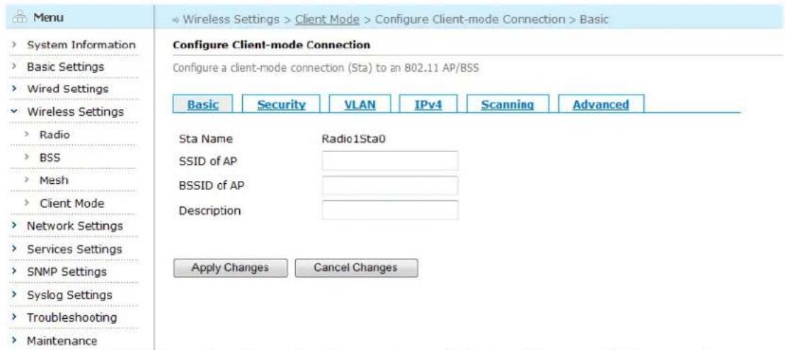 Aruba AirMesh MST200 - Creating a New/Entering an Existing Client-mode Connection - 4