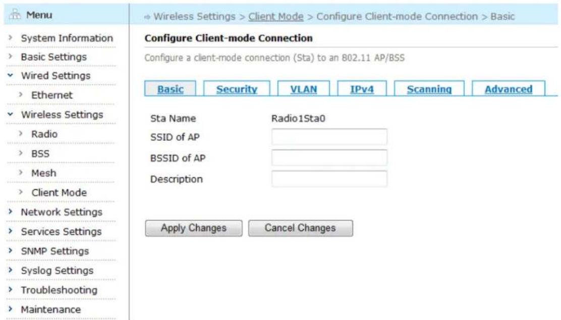 Aruba AirMesh MST200 - Creating a New/Entering an Existing Client-mode Connection - 2