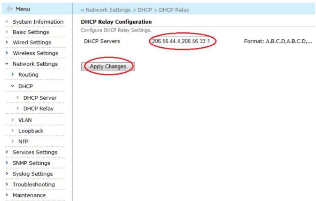 Aruba AirMesh MST200 - Deleting DHCP Relay - 1