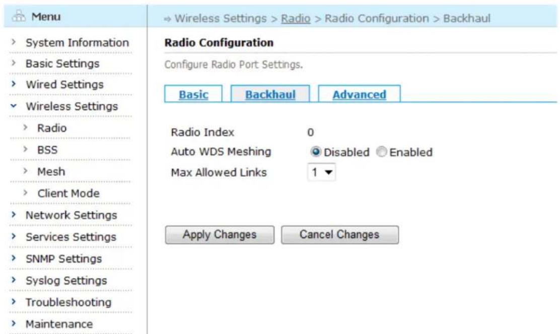 Aruba AirMesh MST200 - Configuring Radio Interface Backhaul - 1
