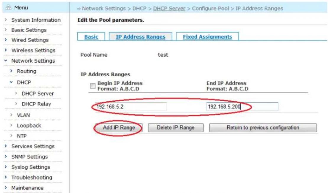 Aruba AirMesh MST200 - Adding an IP Address Range - 1