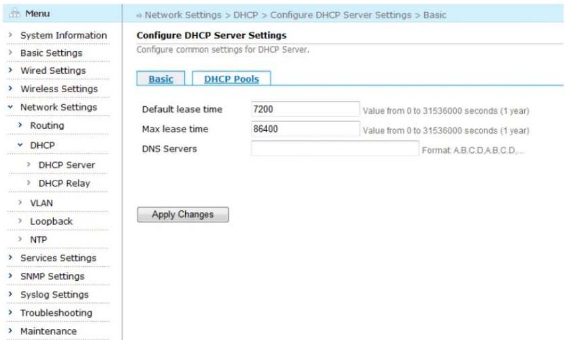 Aruba AirMesh MST200 - DHCP Server Configuration - 1