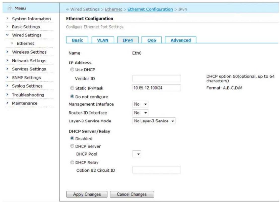 Aruba AirMesh MST200 - Configuring Ethernet Interface IPv4 - 1