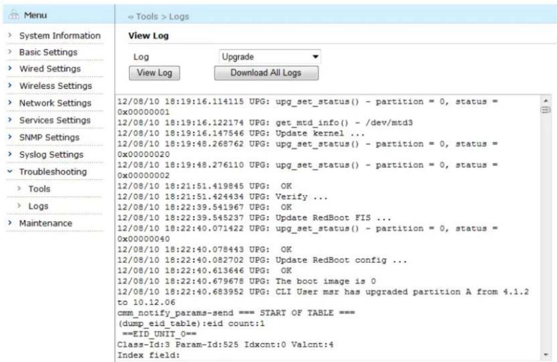 Aruba AirMesh MST200 - Viewing Logs - 1