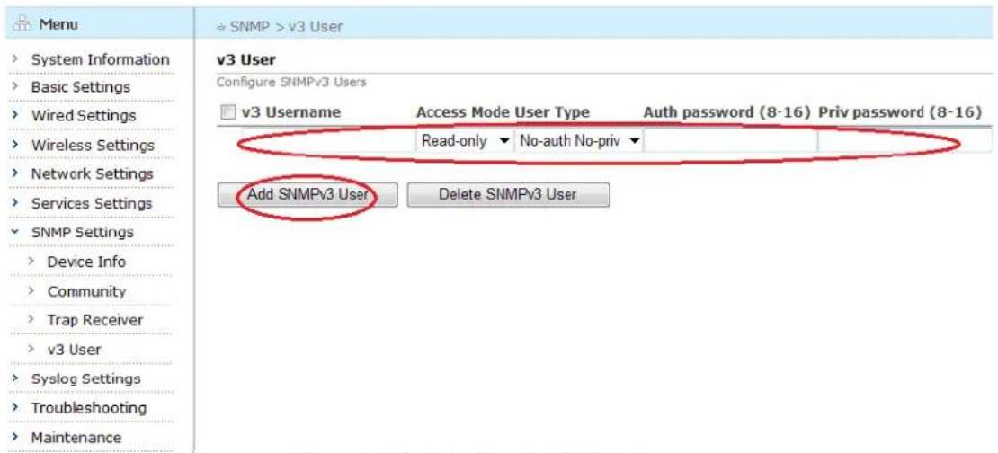 Aruba AirMesh MST200 - Adding a New v3 User - 1