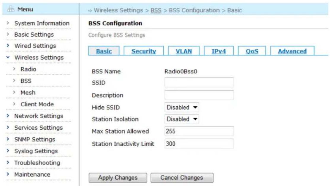 Aruba AirMesh MST200 - Configuring a New Created BSS/an Existing BSS - 1