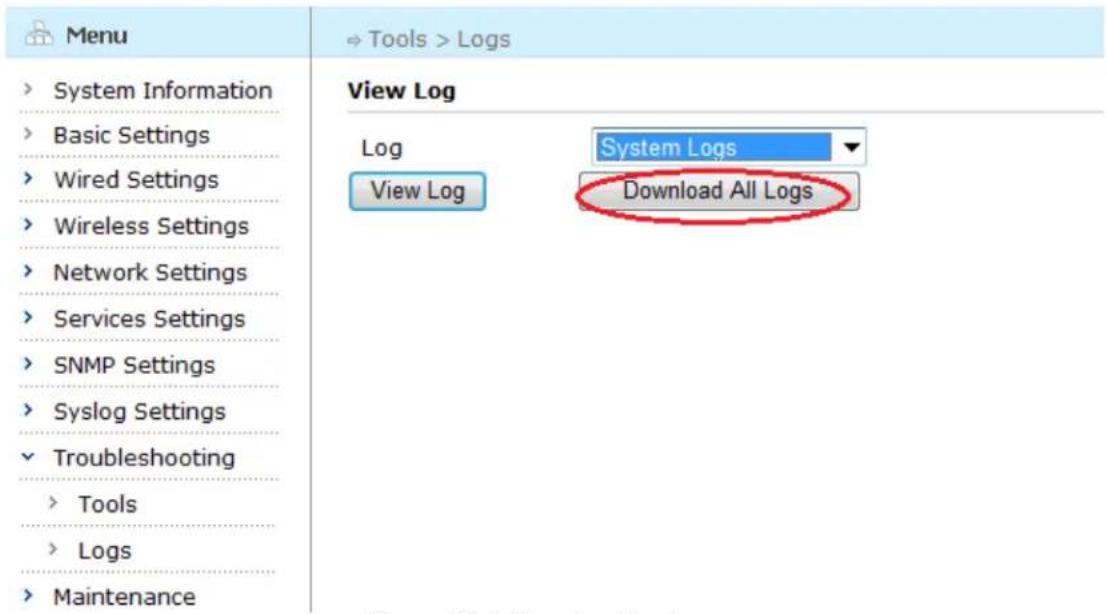 Aruba AirMesh MST200 - Downloading Logs - 1