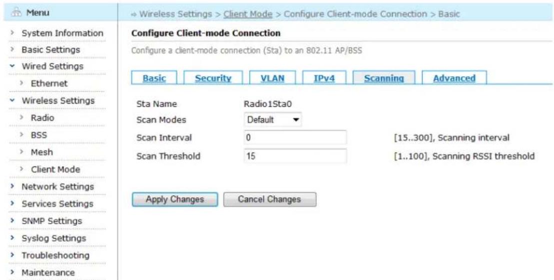 Aruba AirMesh MST200 - Configuring Client-mode Connection Scanning - 1