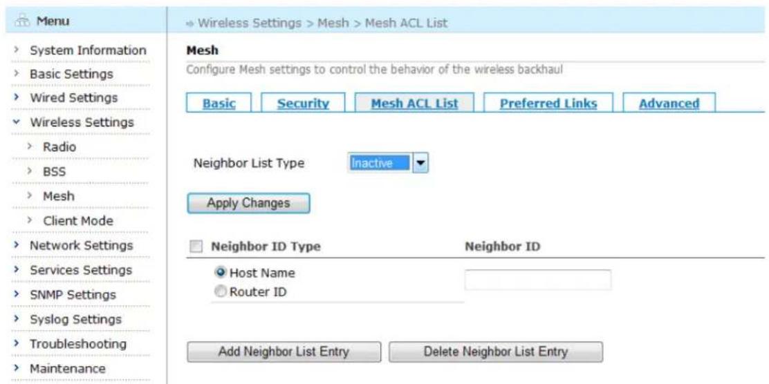 Aruba AirMesh MST200 - Configuring Mesh ACL List - 1