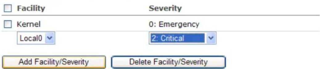 Aruba AirMesh MST200 - Adding Facility and Severity Level - 1