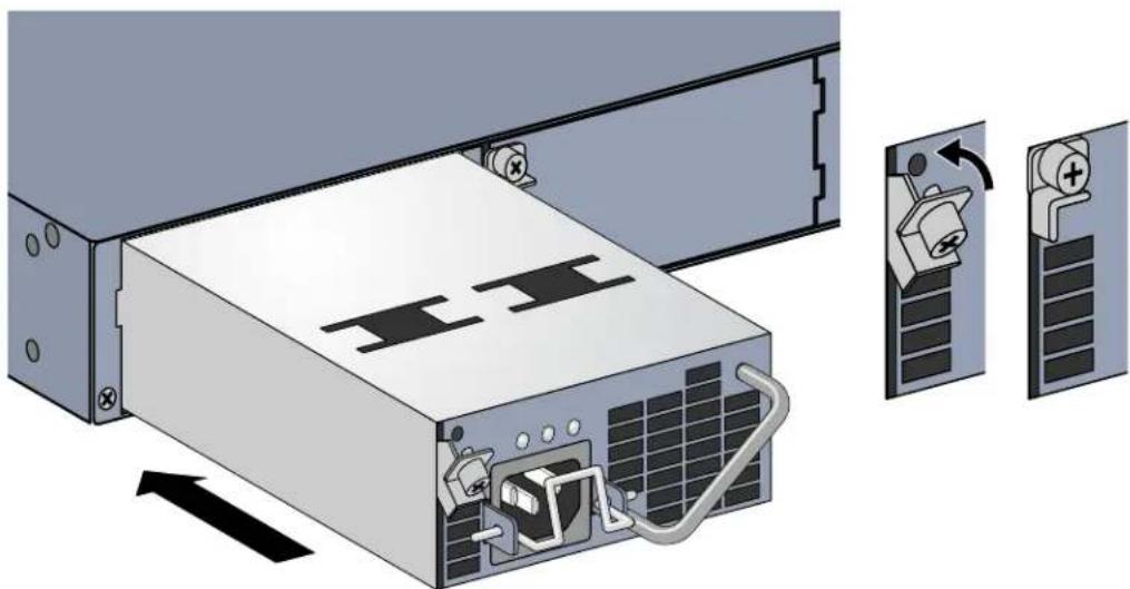 Aruba 7240XM - Installing an AC Power Supply (PSU-350-AC) - 2