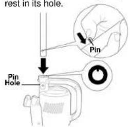 SHARK Euro-Pro EP600 - INSERTING THE 2-PIECE METAL HANDLE INTO THE MAIN BODY - 1