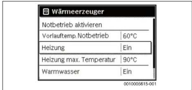 BOSCH Olio Condens 8000F - Heizbetrieb ein- oder ausschalten - 1