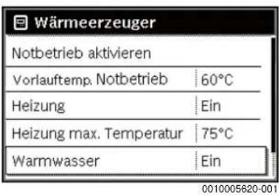 BOSCH Olio Condens 7000F - Warmwasserbereitung ein- oder ausschalten - 1