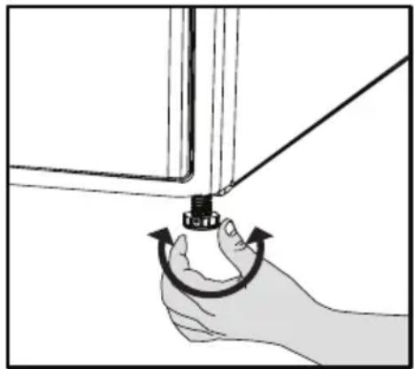 GRUNDIG Edition 70 Trockner 2 - Adjusting the feet - 1