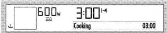 600w 3:00 Cooking 03:00