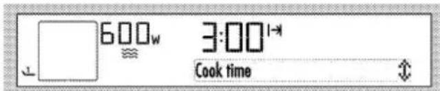 600w 3:00 Cook time