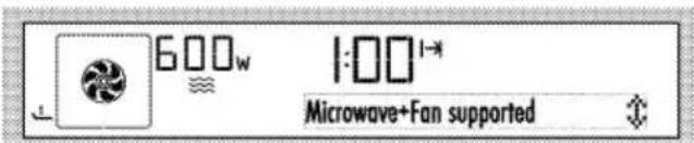 600w 1:00 1-4 Microwave+Fan supported