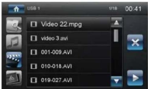 USB 1 1/18 D0:41 Video 22.mpg video 3.avi 001-009.AVI 010-018.AVI 019-027.AVI