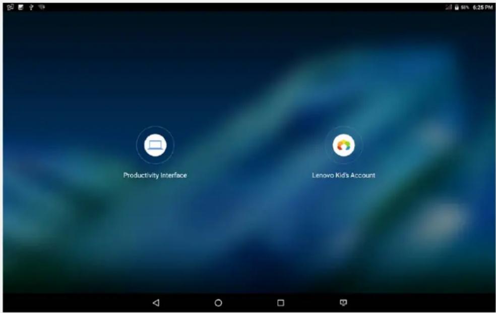 Productivity Interface Lenovo Kid's Account