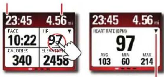 23:45 4.56 mi PACE HR 10:22 97 CALORIES ELEVATION 340 2458 23:45 4.56 mi HEART RATE (BPM) 97 AVG MIN MAX 103 60 214