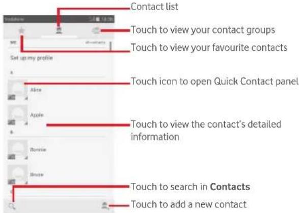 Vodafone Smart 4 Power - View your contacts3.3.1 - 1