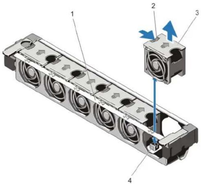 DELL PowerEdge R720xd - Removing A Cooling Fan - 1