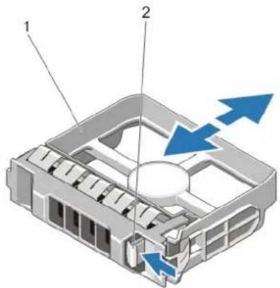 DELL PowerEdge R720xd - Removing A 3.5 Inch Hard-Drive Blank - 1