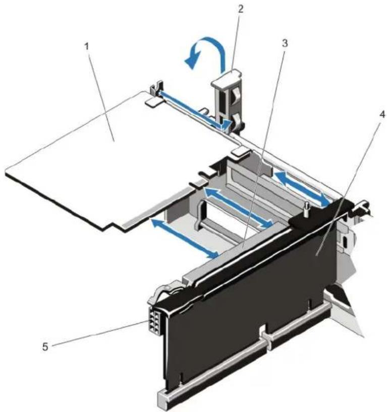 DELL PowerEdge R720xd - Removing An Expansion Card From The Expansion-Card Riser 2 Or 3 - 3