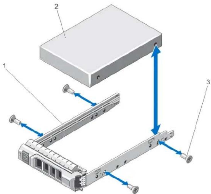 DELL PowerEdge R720xd - Removing A Hard Drive From A Hard-Drive Carrier - 1
