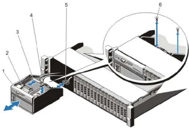 DELL PowerEdge R720xd - Removing The Control Panel (PowerEdge R720) - 4