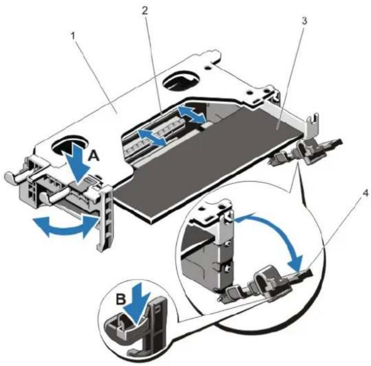 DELL PowerEdge R720xd - Removing An Expansion Card From The Expansion-Card Riser 1 - 1
