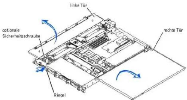 DELL PowerEdge 1650 - Systemtüren öffnen - 1