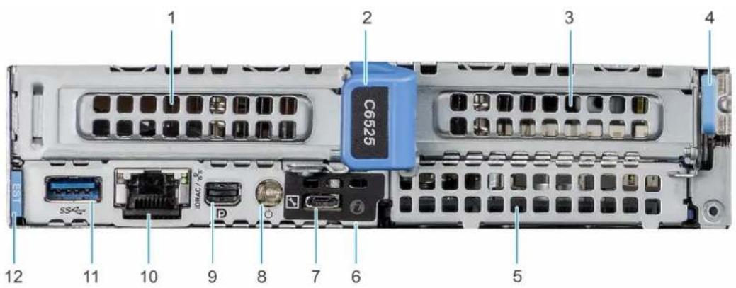 DELL PowerEdge C6525 - Rückansicht des Schlittens - 1
